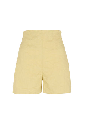 Limon, shorts de talle alto amarillo claro