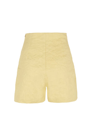 Limon, shorts de talle alto amarillo claro