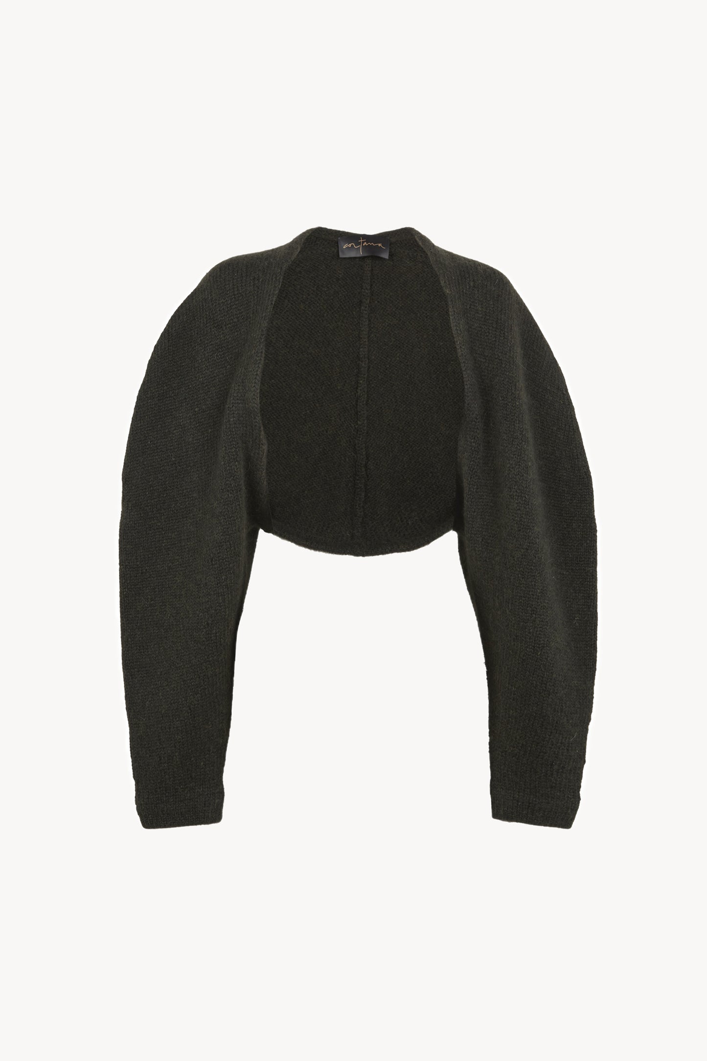 Lina, chaqueta de punto verde oscuro