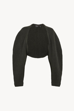 Lina, chaqueta de punto verde oscuro