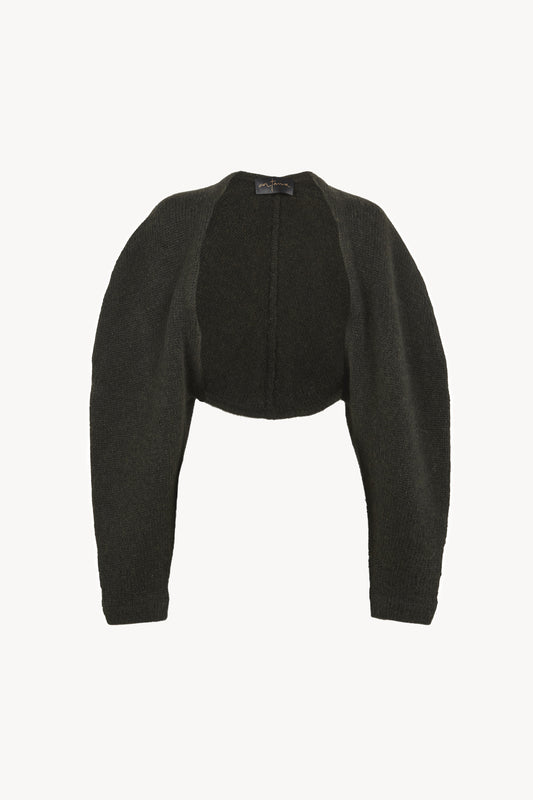 Lina, dark green knitwear jacket