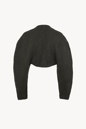 Lina, chaqueta de punto verde oscuro