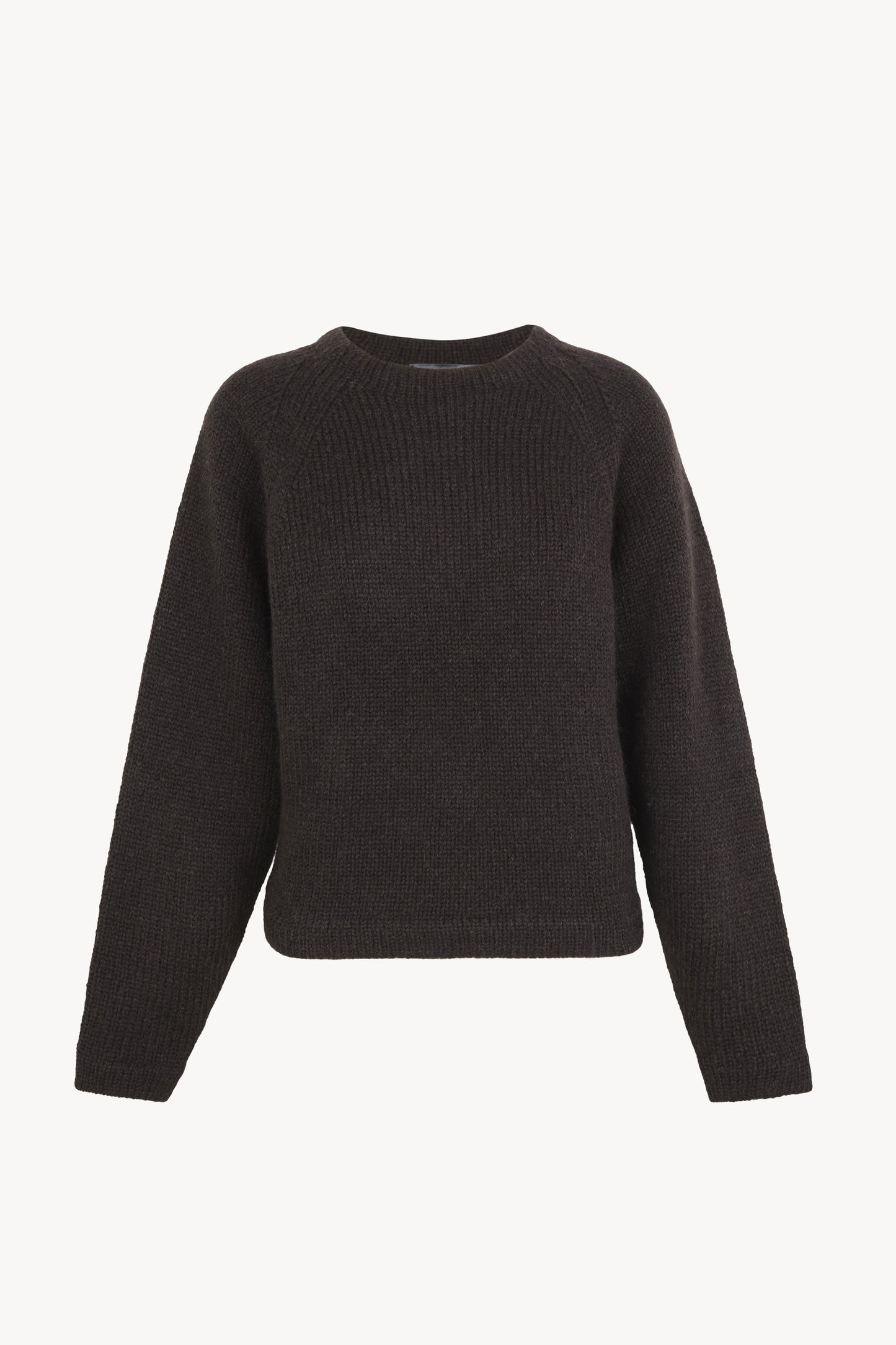 Lina, brown baby alpaca and merino wool jumper