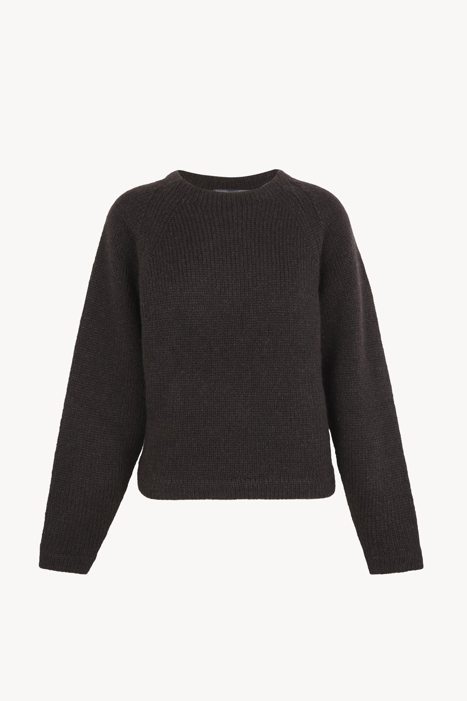 Lina, brown baby alpaca and merino wool jumper