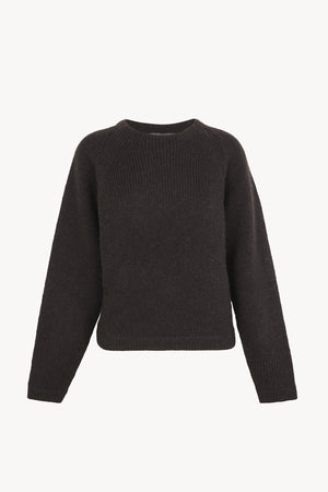 Lina, brown baby alpaca and merino wool jumper