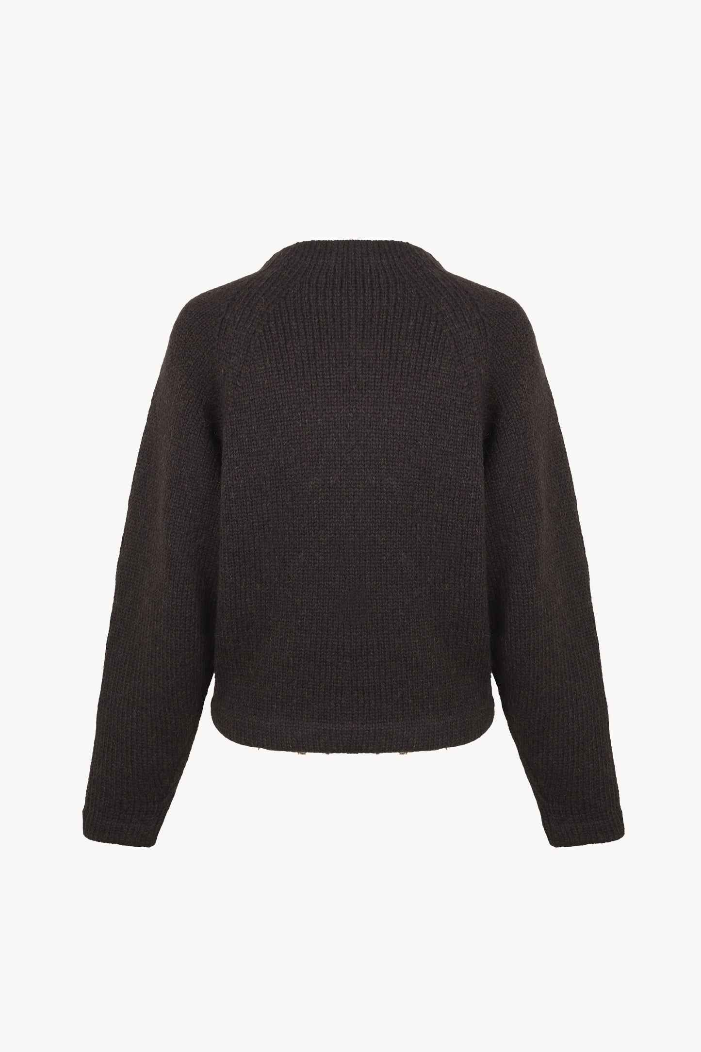 Lina, brown baby alpaca and merino wool jumper