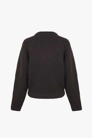Lina, brown baby alpaca and merino wool jumper