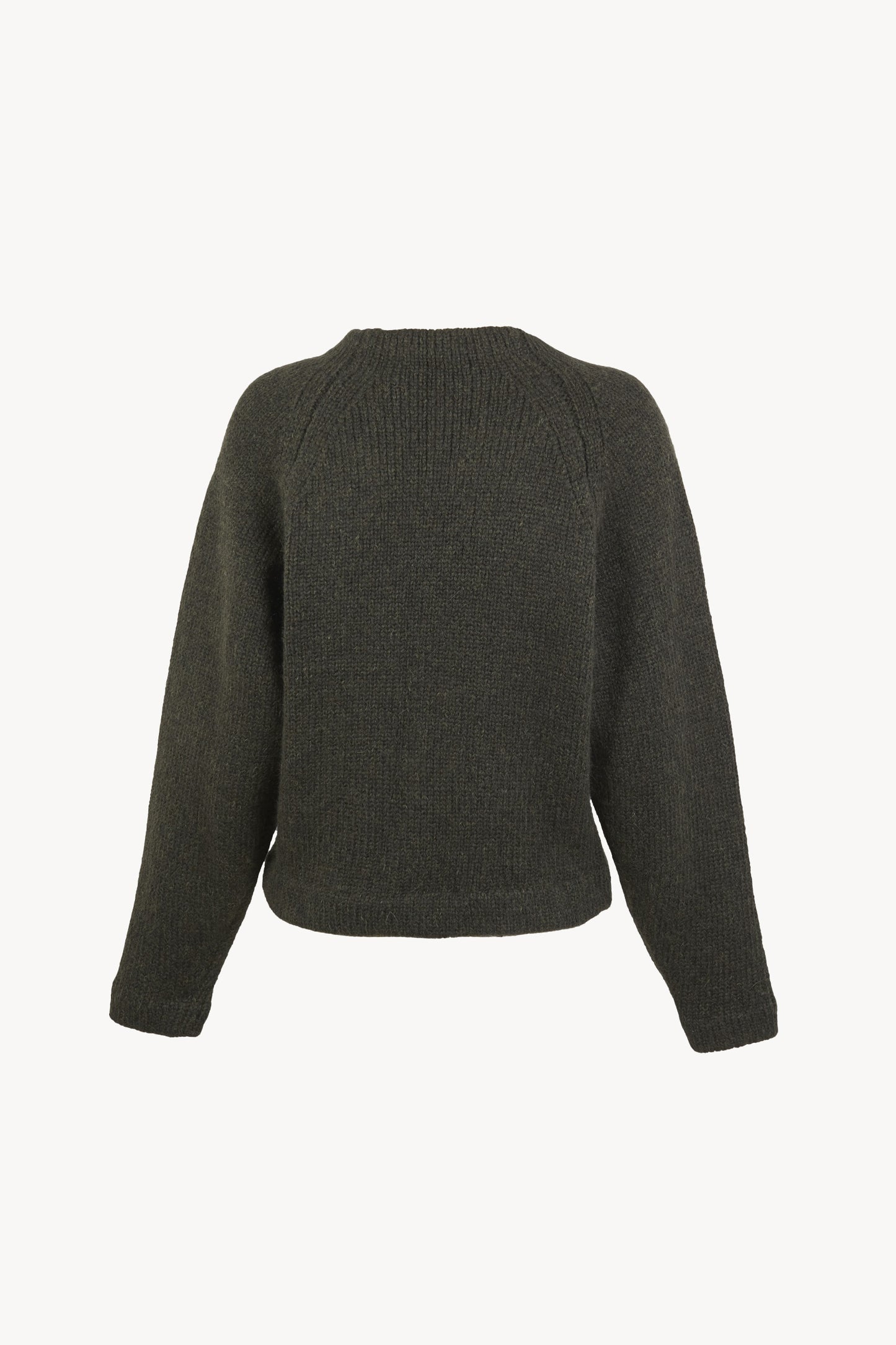 Lina, green baby alpaca and merino wool jumper