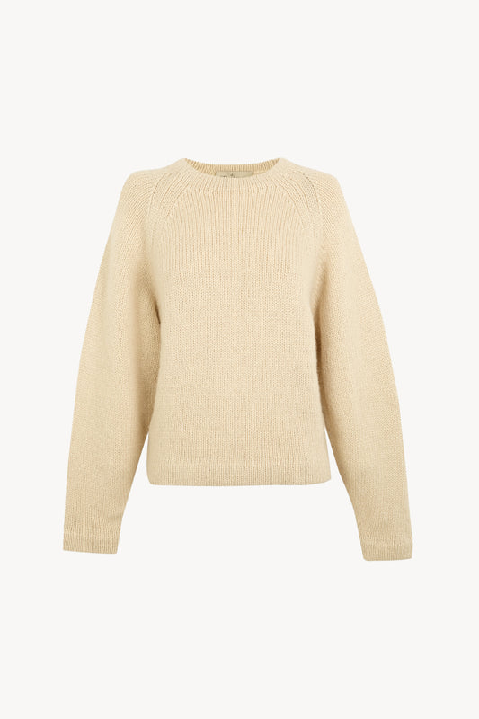 Lina, ivory baby alpaca and merino wool jumper