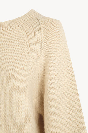 Lina, ivory baby alpaca and merino wool jumper