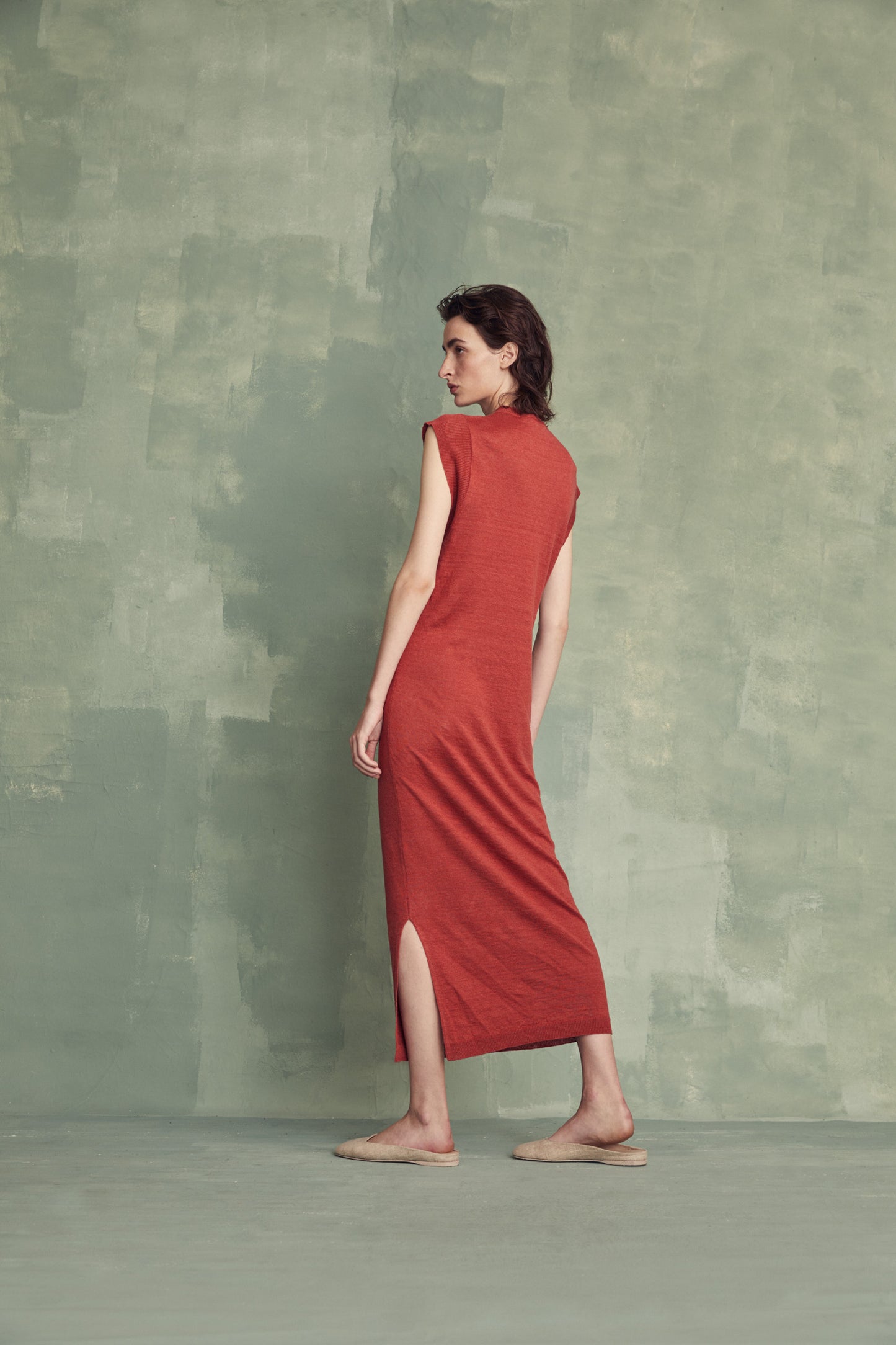 Cortana - Linuo, ecru linen knitted dress Cortana - Linuo, ecru linen knitted dress