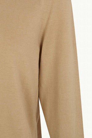 Liora, dark beige organic cotton and silk sweater