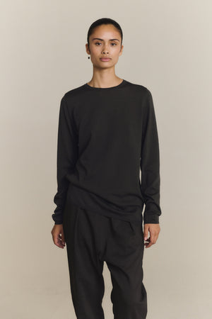 Liora, jersey de punto de algodon y seda grafito