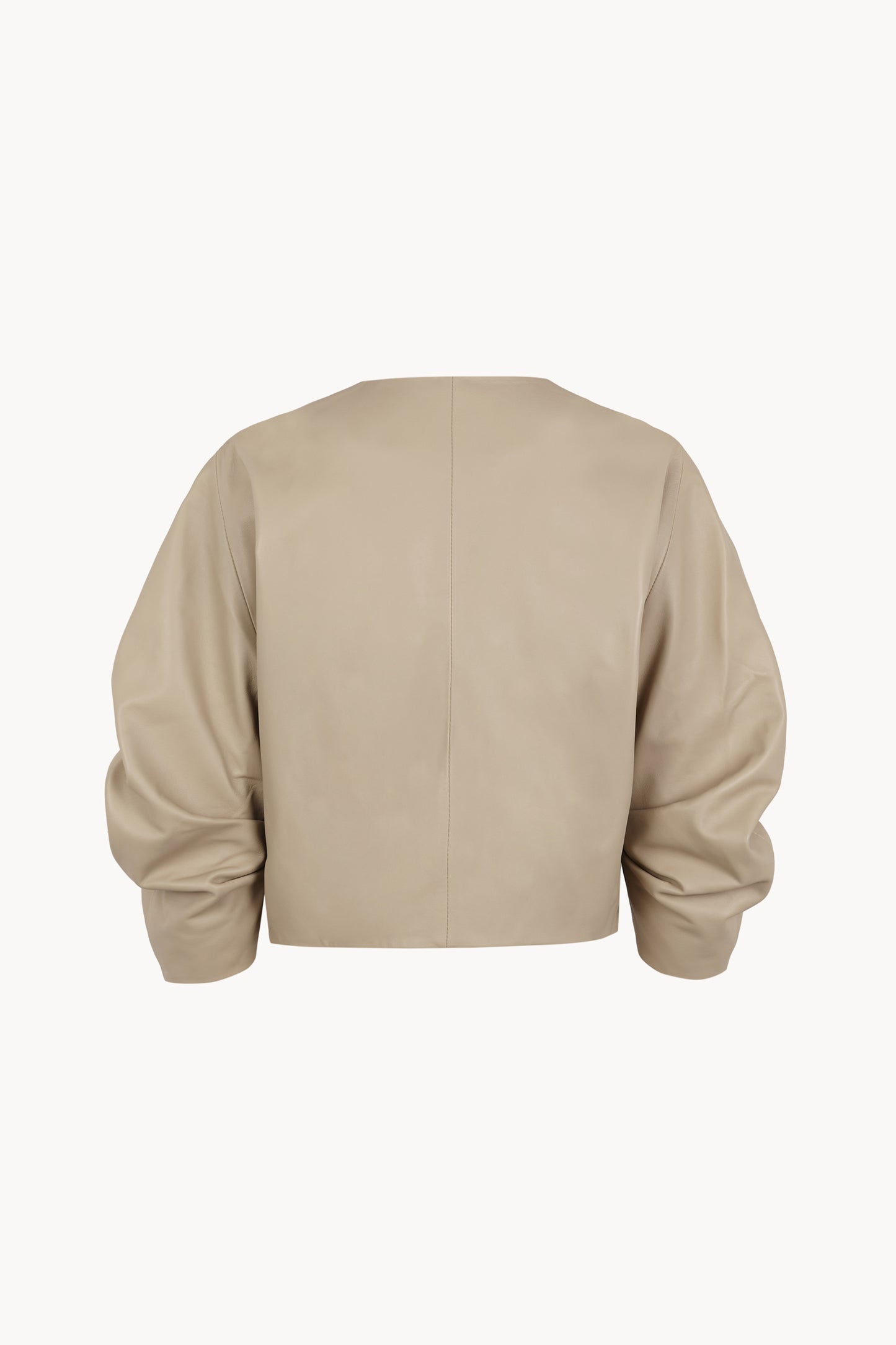 Lira leather, beige leather jacket