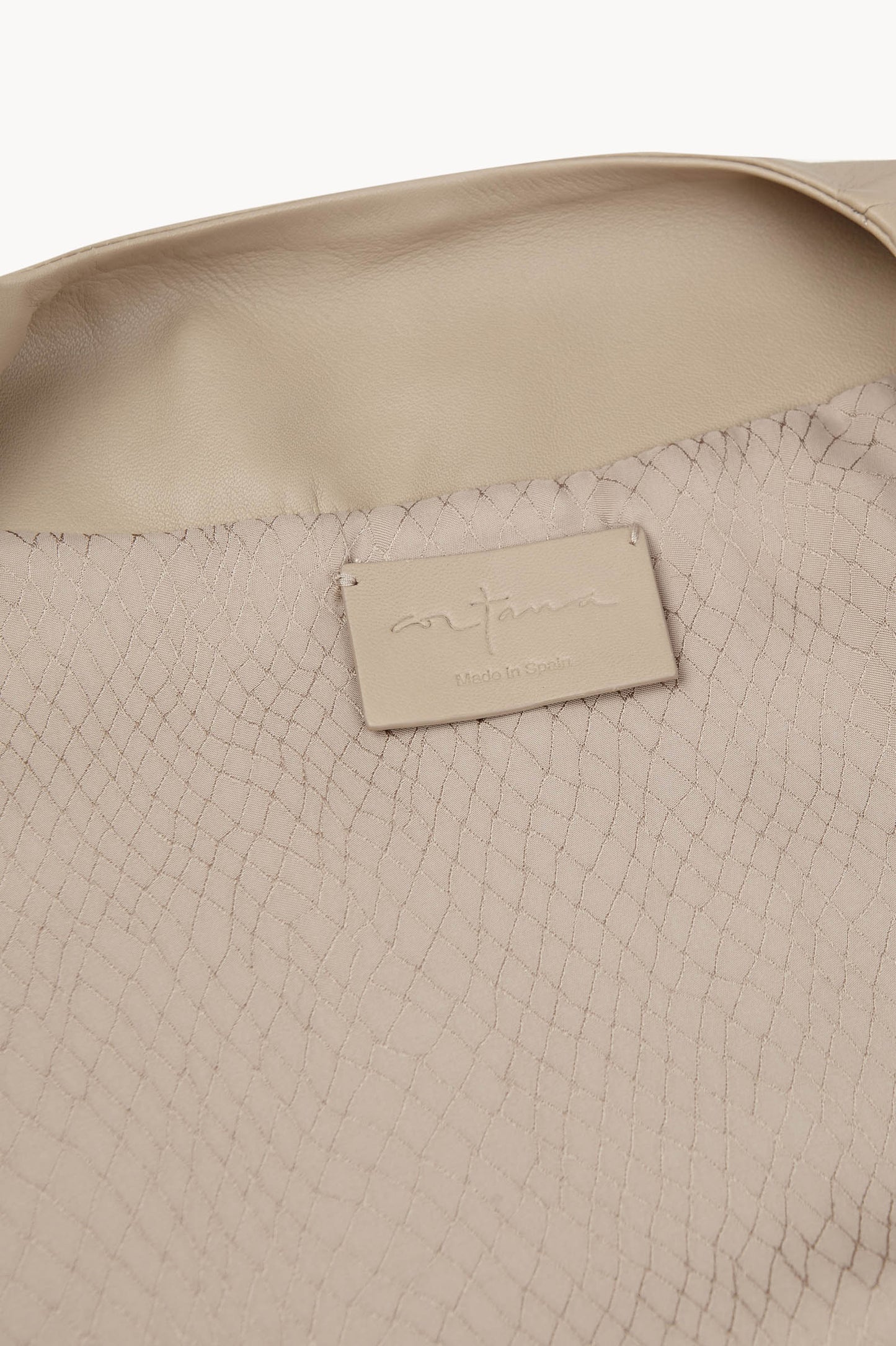 Lira leather, beige leather jacket