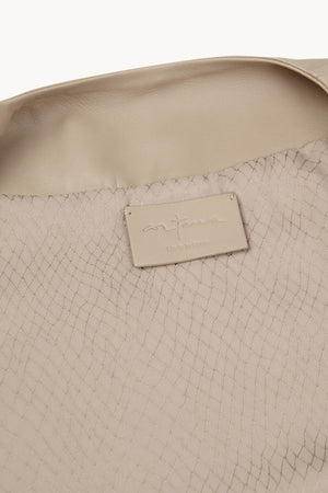 Lira leather, beige leather jacket