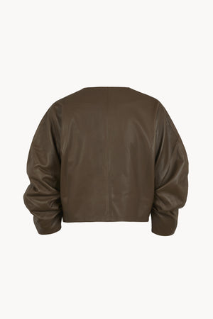 Lira leather, khaki leather jacket