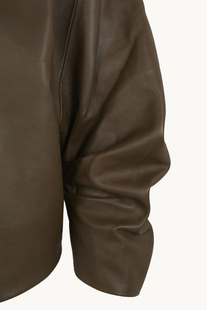 Lira leather, khaki leather jacket