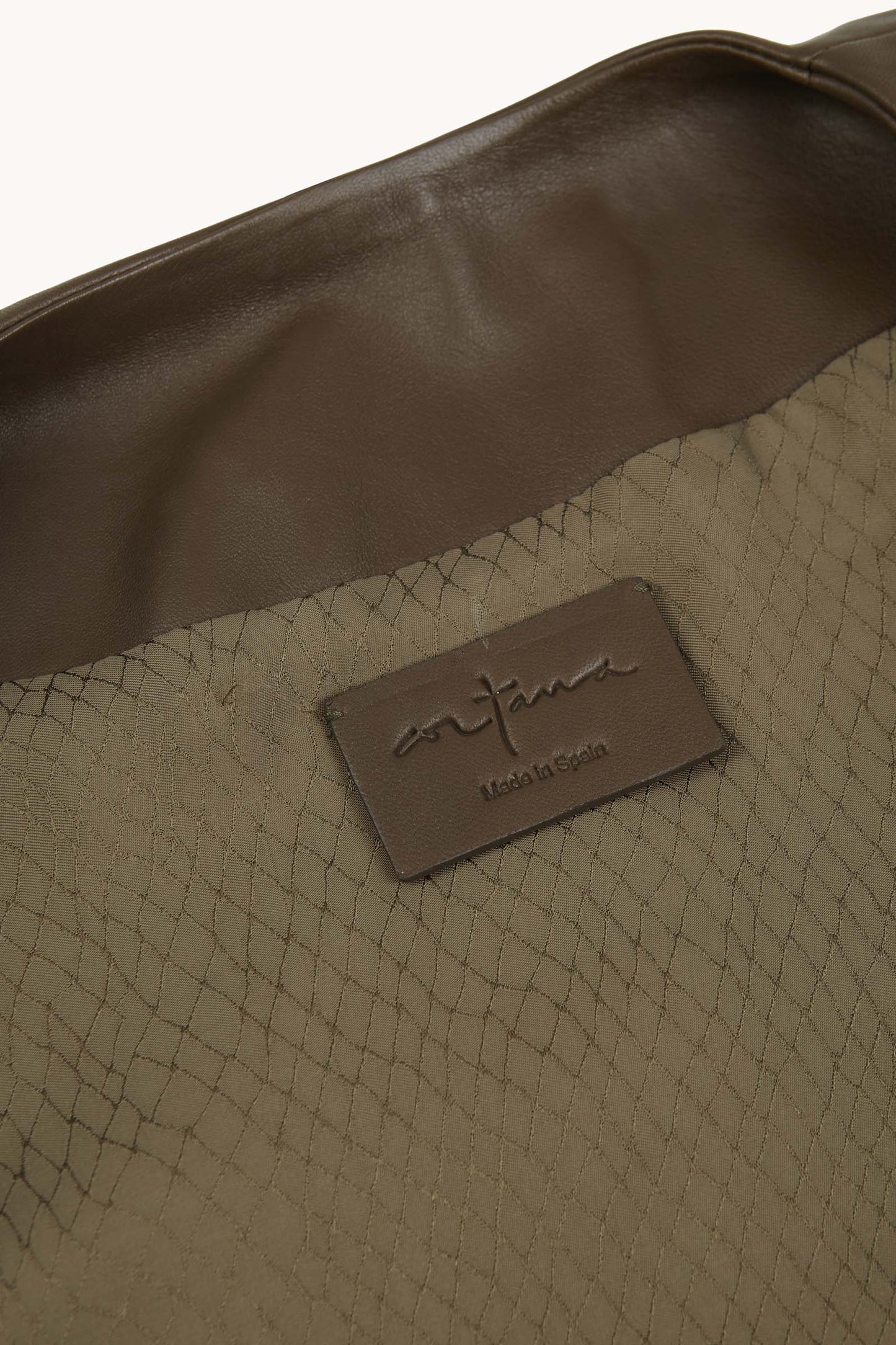 Lira leather, khaki leather jacket