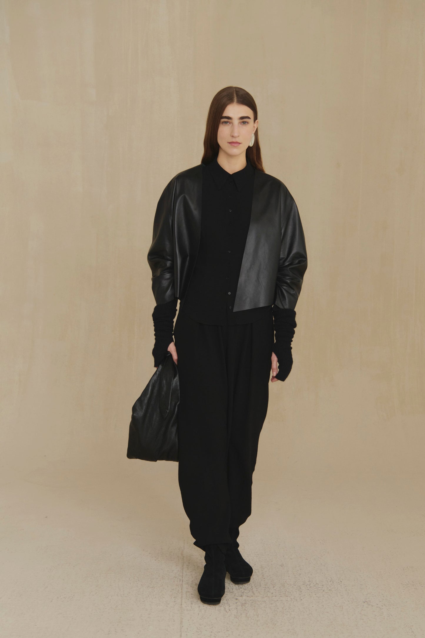 Lira leather, khaki leather jacket