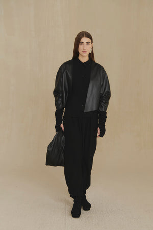 Lira leather, khaki leather jacket