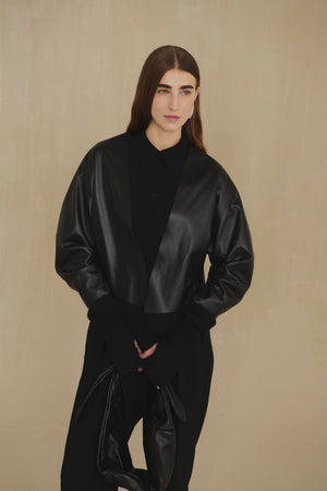 Lira leather, khaki leather jacket