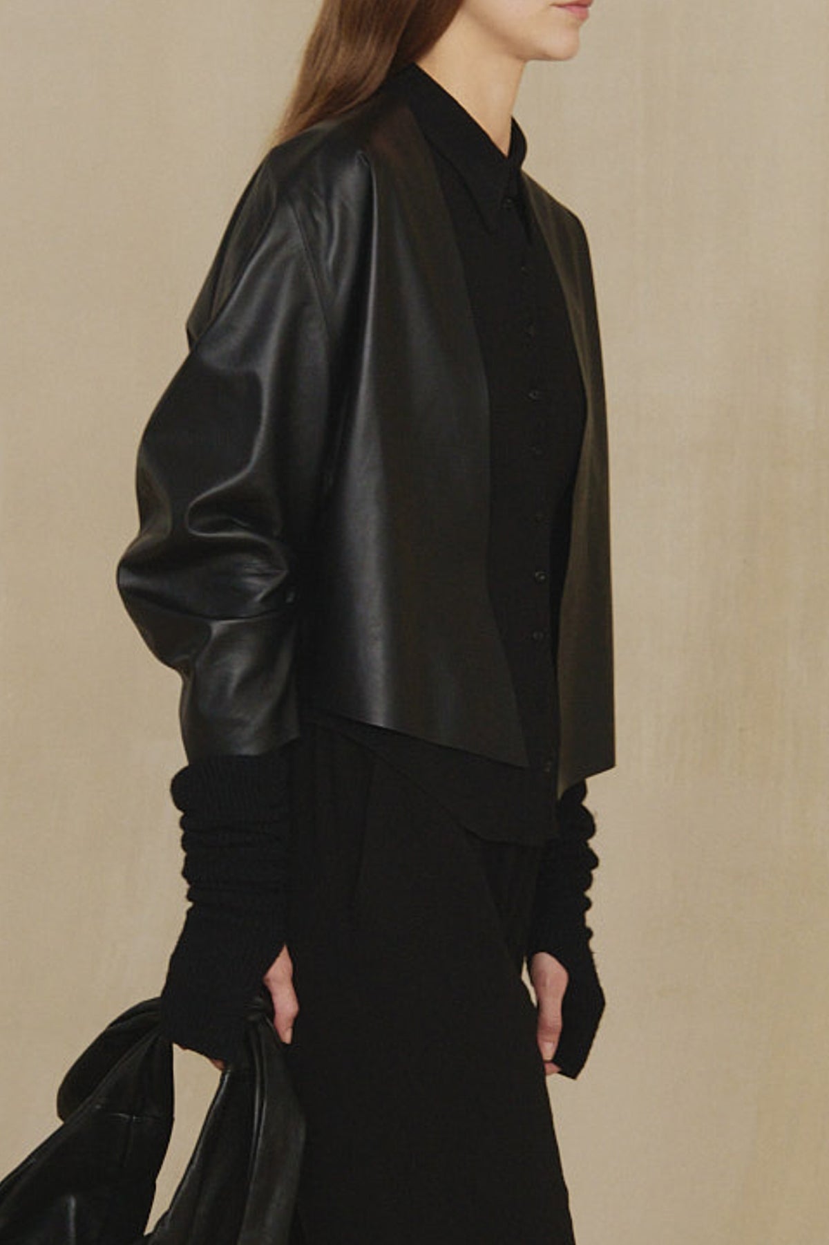Lira leather, khaki leather jacket
