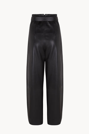 Lira leather, khaki leather trousers