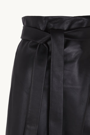 Lira leather, khaki leather trousers