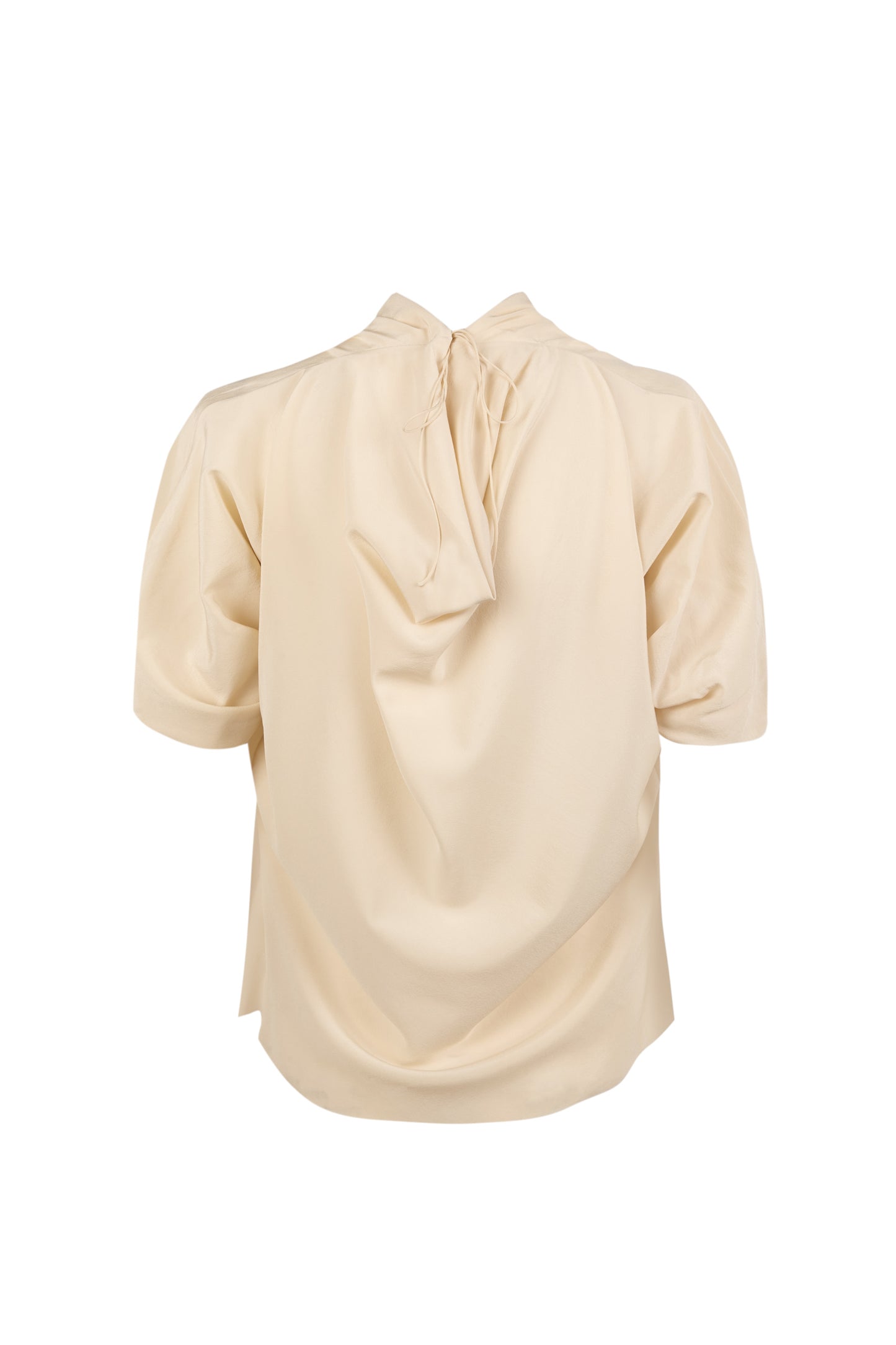 Liv, blusa de seda stretch marfil