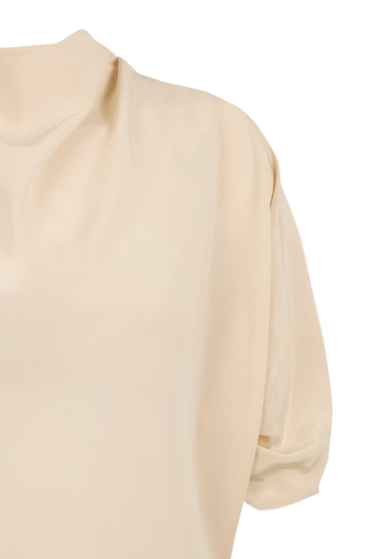 Liv, blusa de seda stretch marfil