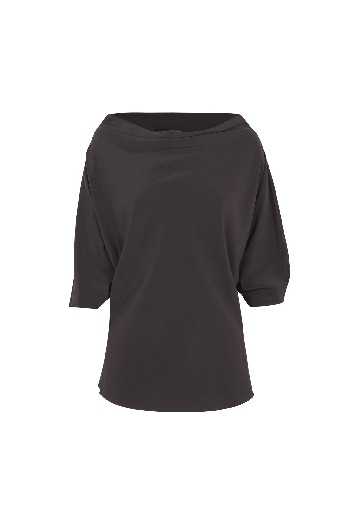 Liv, blusa de seda stretch grafito