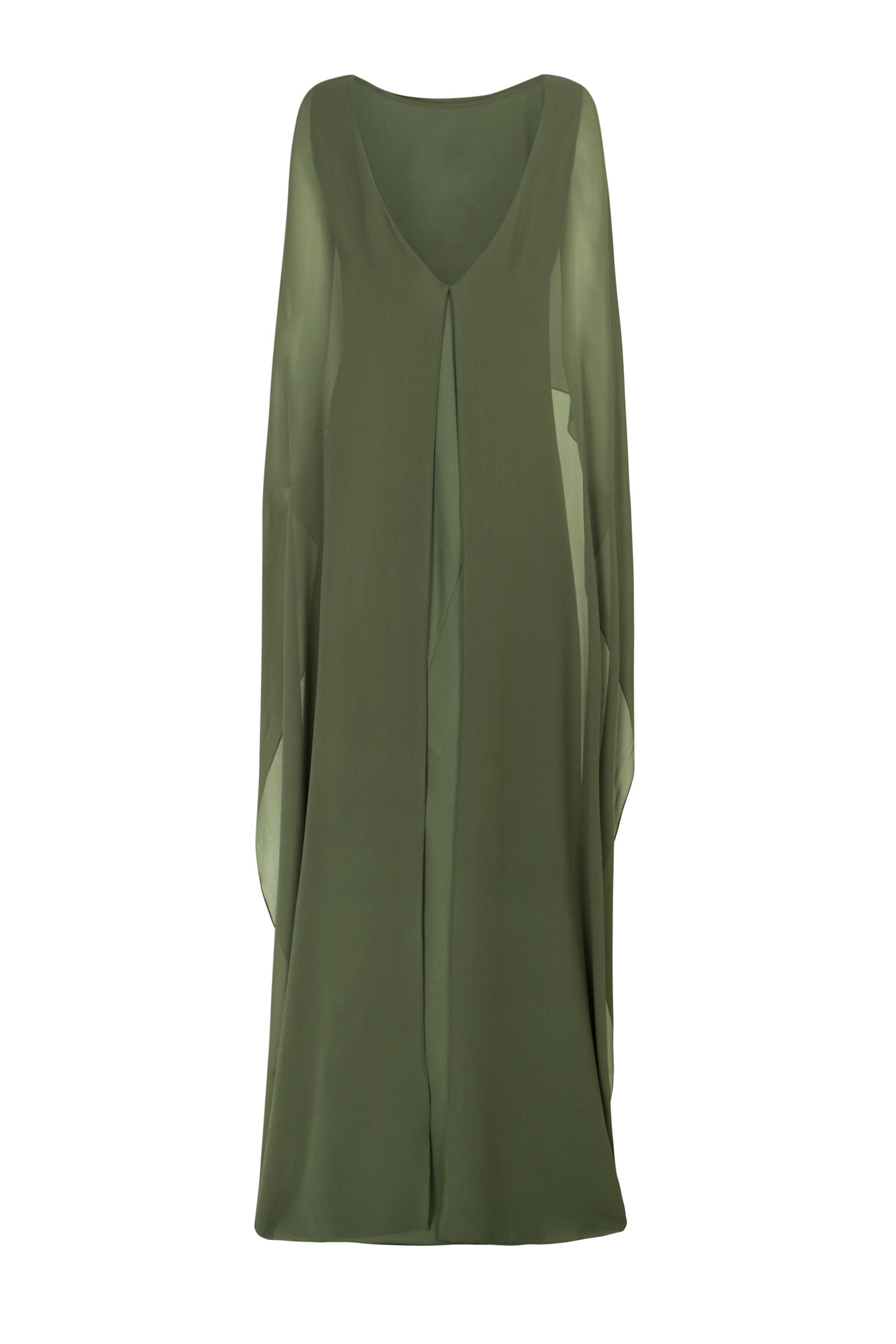 Luana, jade green silk dress