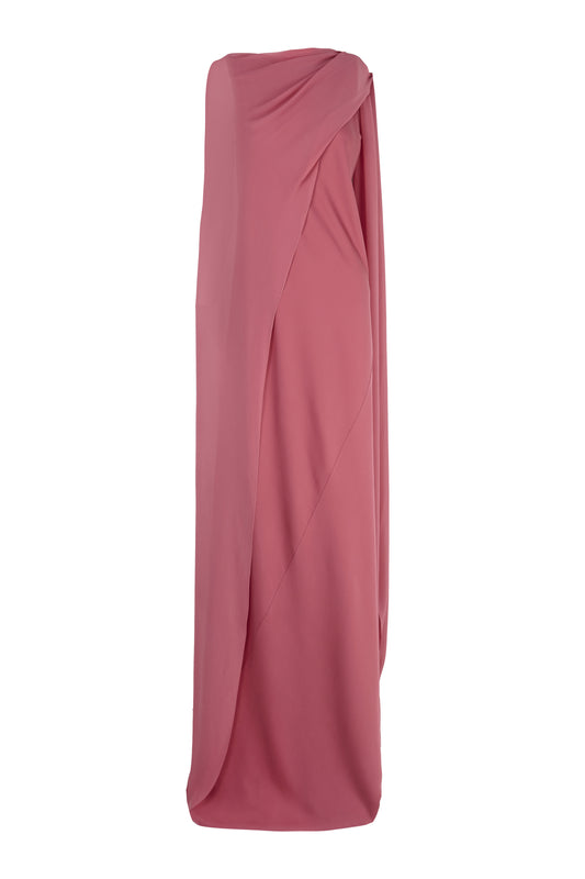 Luana, dress in pink silk