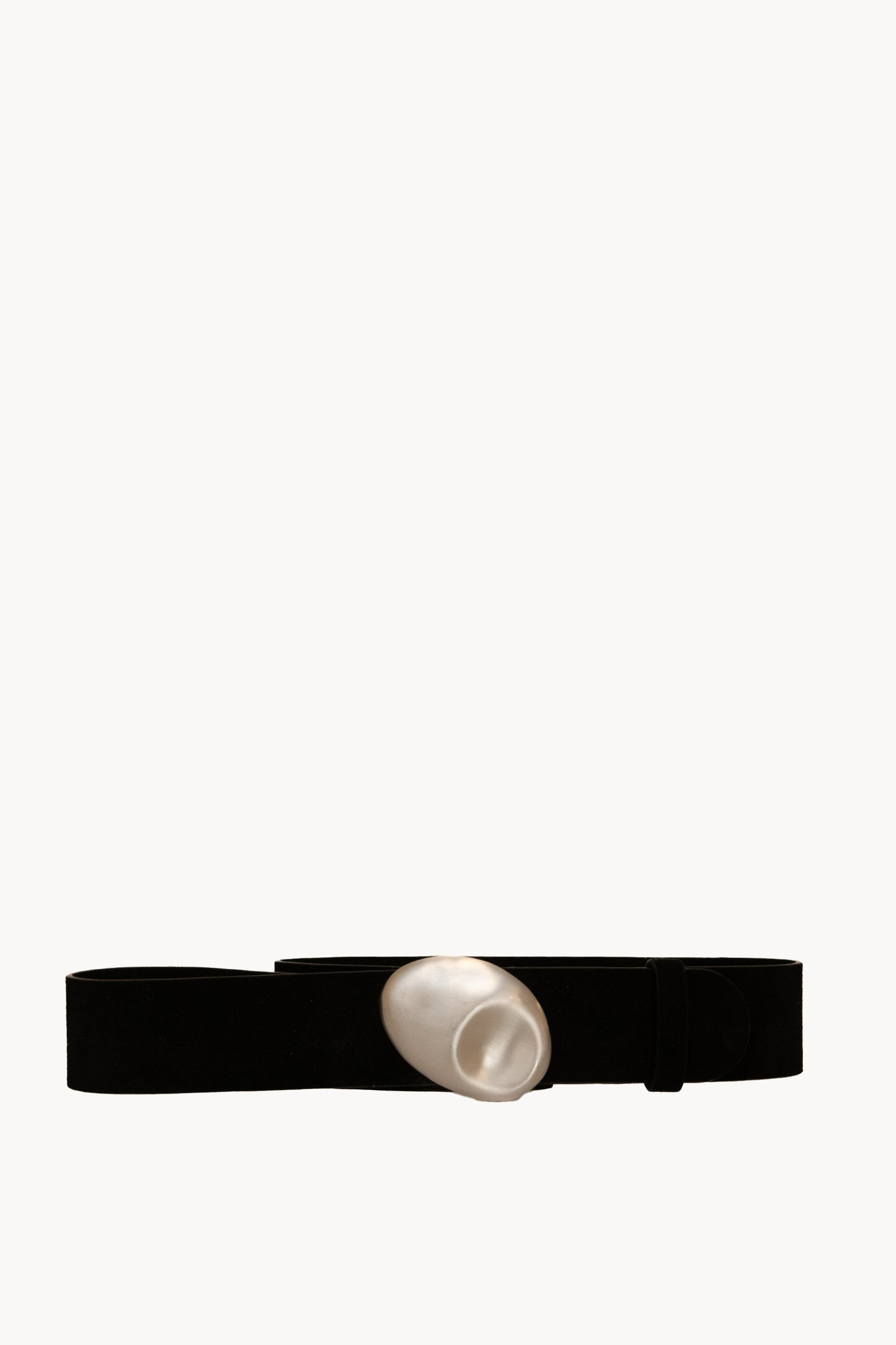 Lucia L, black suede jewel belt