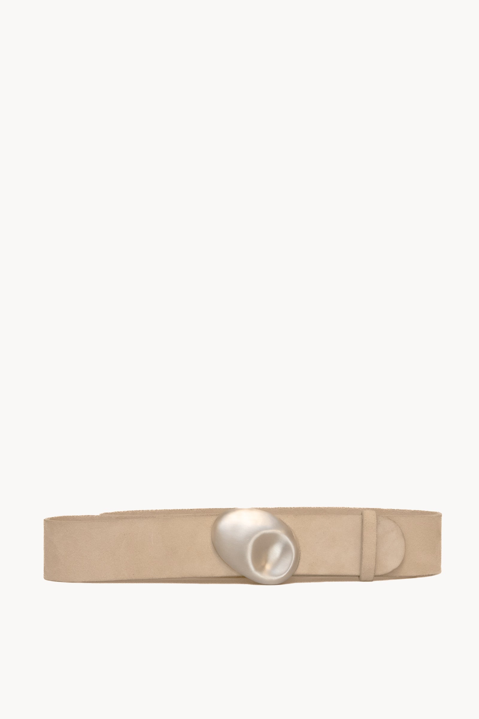 Lucia L, ivory suede jewel belt