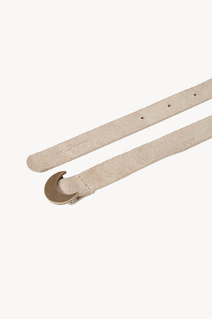Luna, beige suede belt