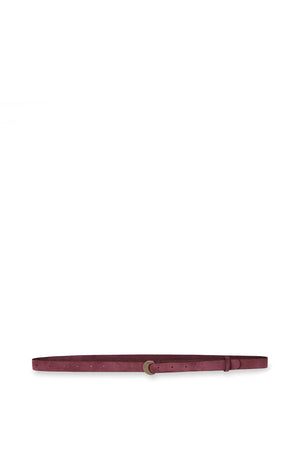 Luna, wine suede belt