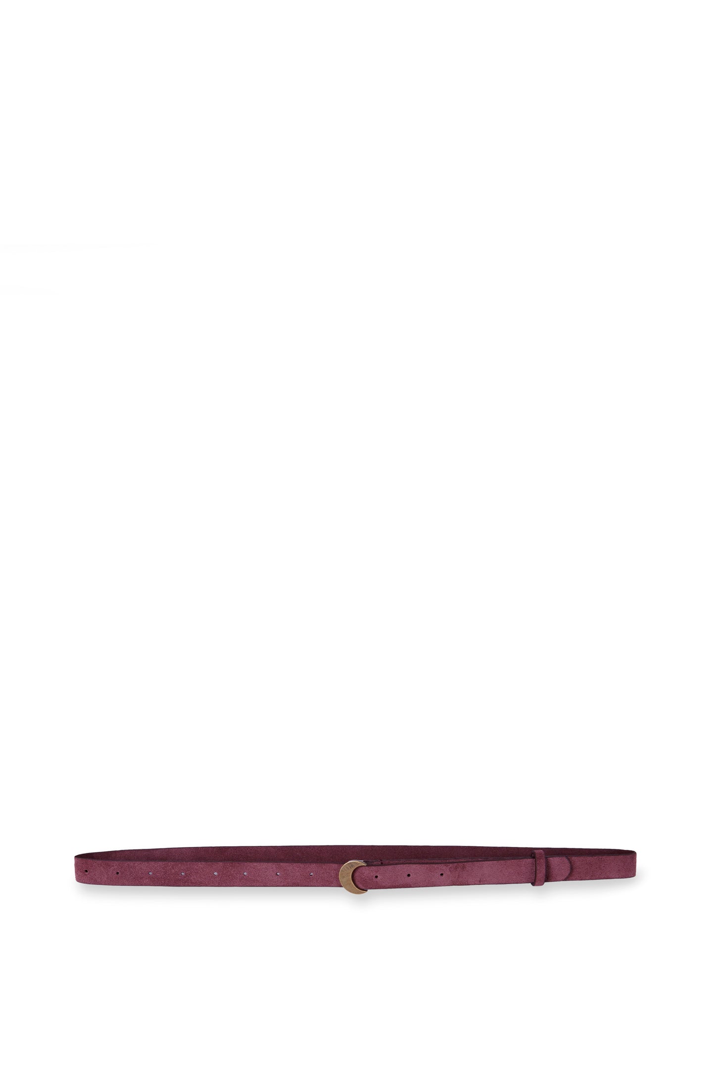 Luna, burgundy suede belt