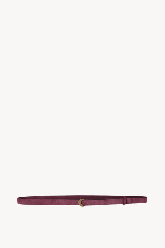Luna, burgundy suede belt