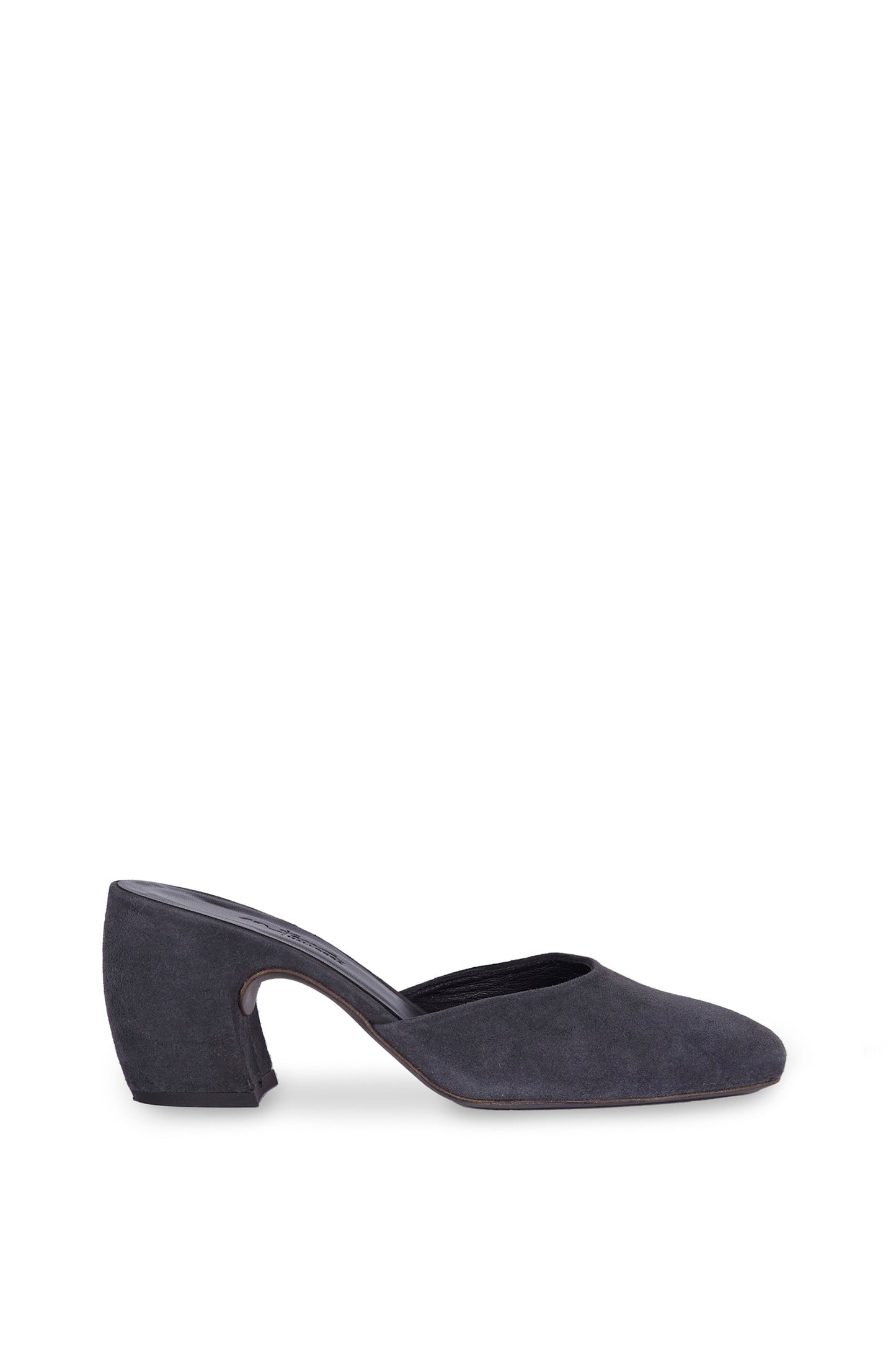 Luna, graphite suede mule