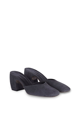 Luna, graphite suede mule