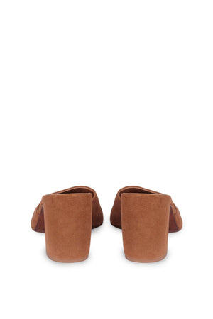 Luna, mule in brown suede