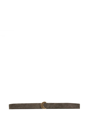 Luna, dark green suede belt