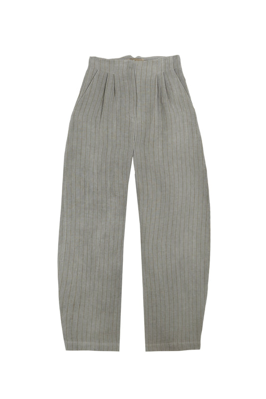 Lupe, sky blue striped linen pants