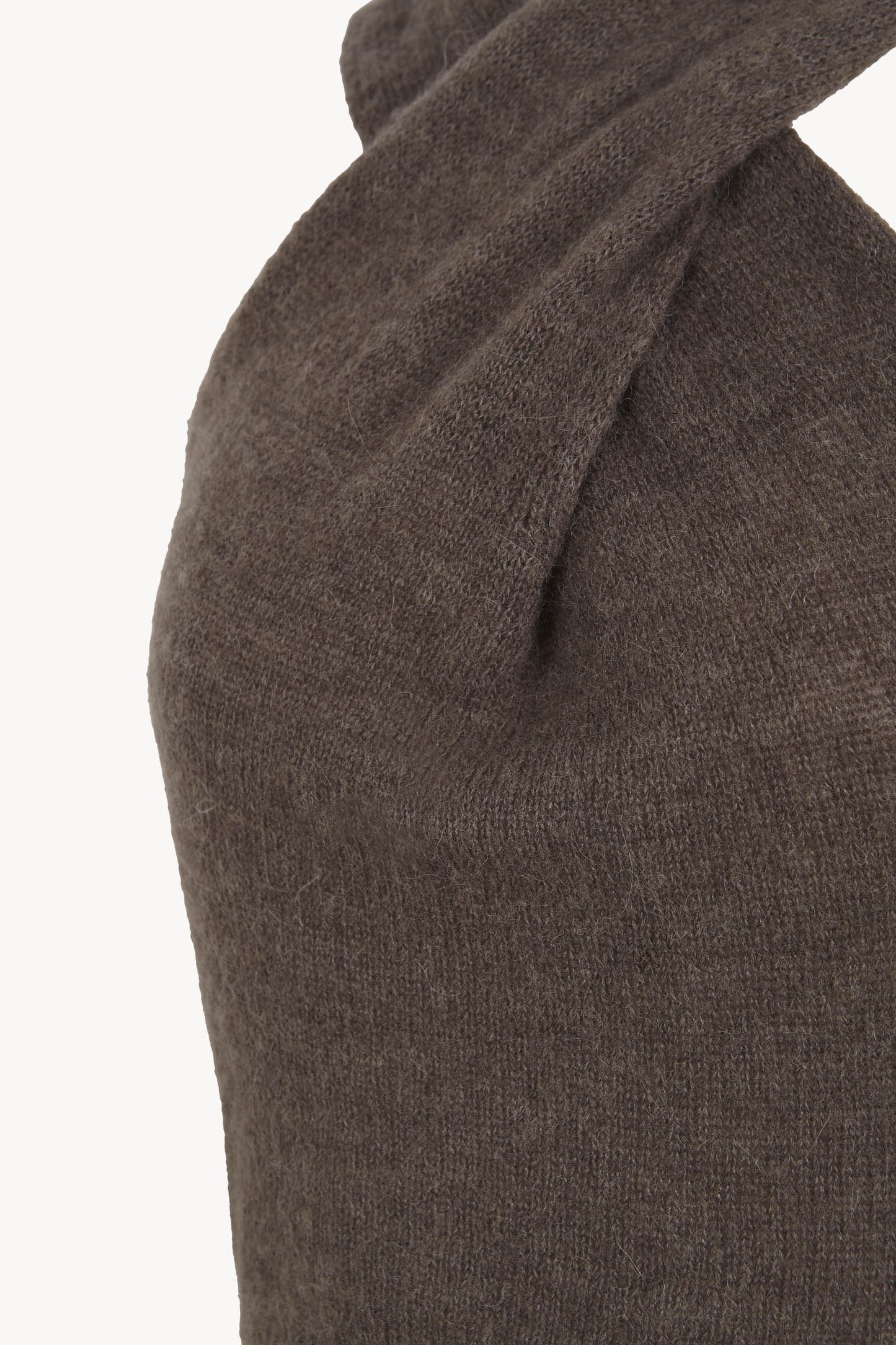 Lux, dark taupe knit halter top