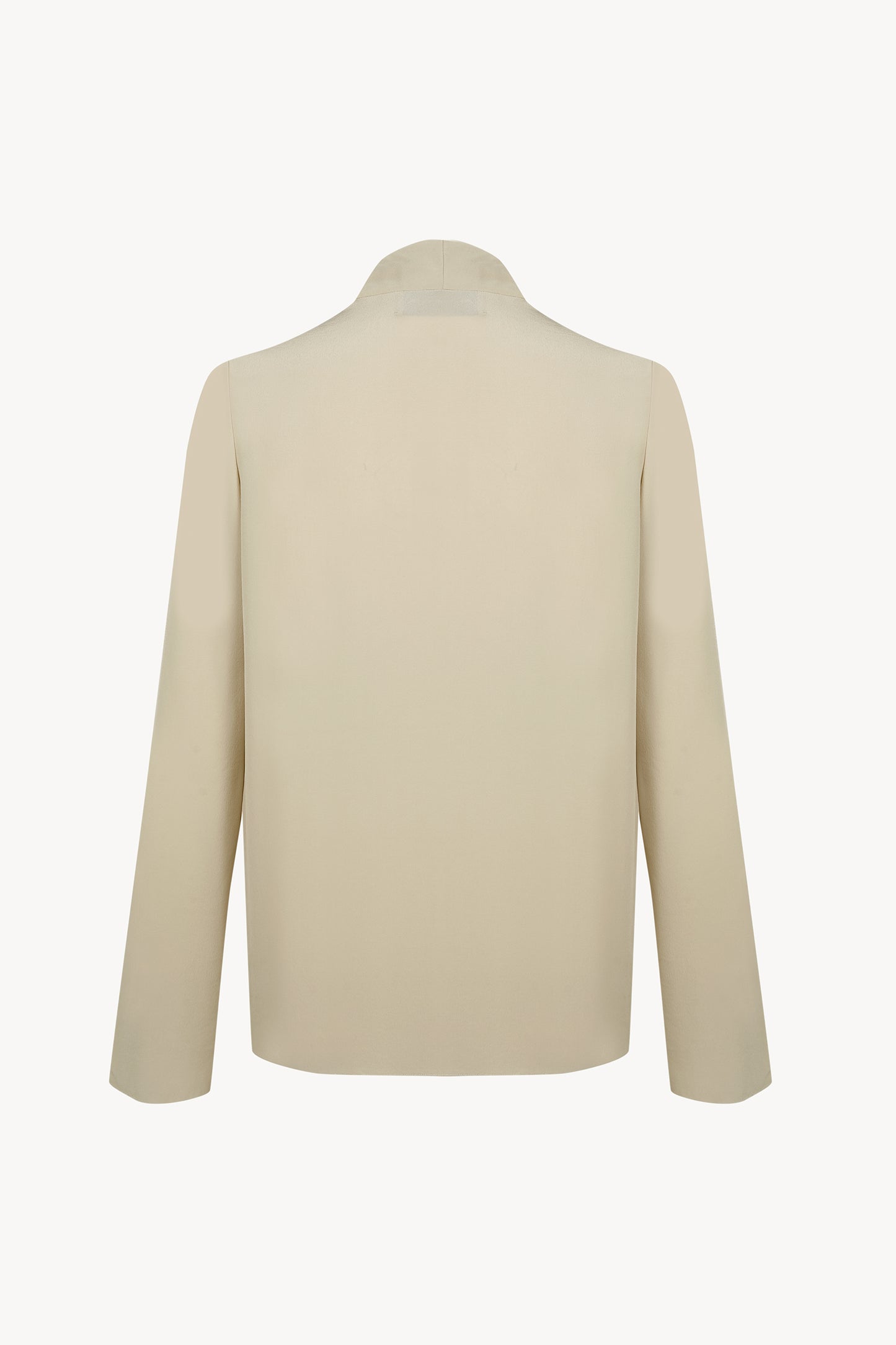 Lyra, blusa asimetrica de seda beige