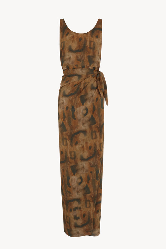 Mala, taiyo print silk dress