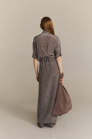 U XL, bolso de ante cacao