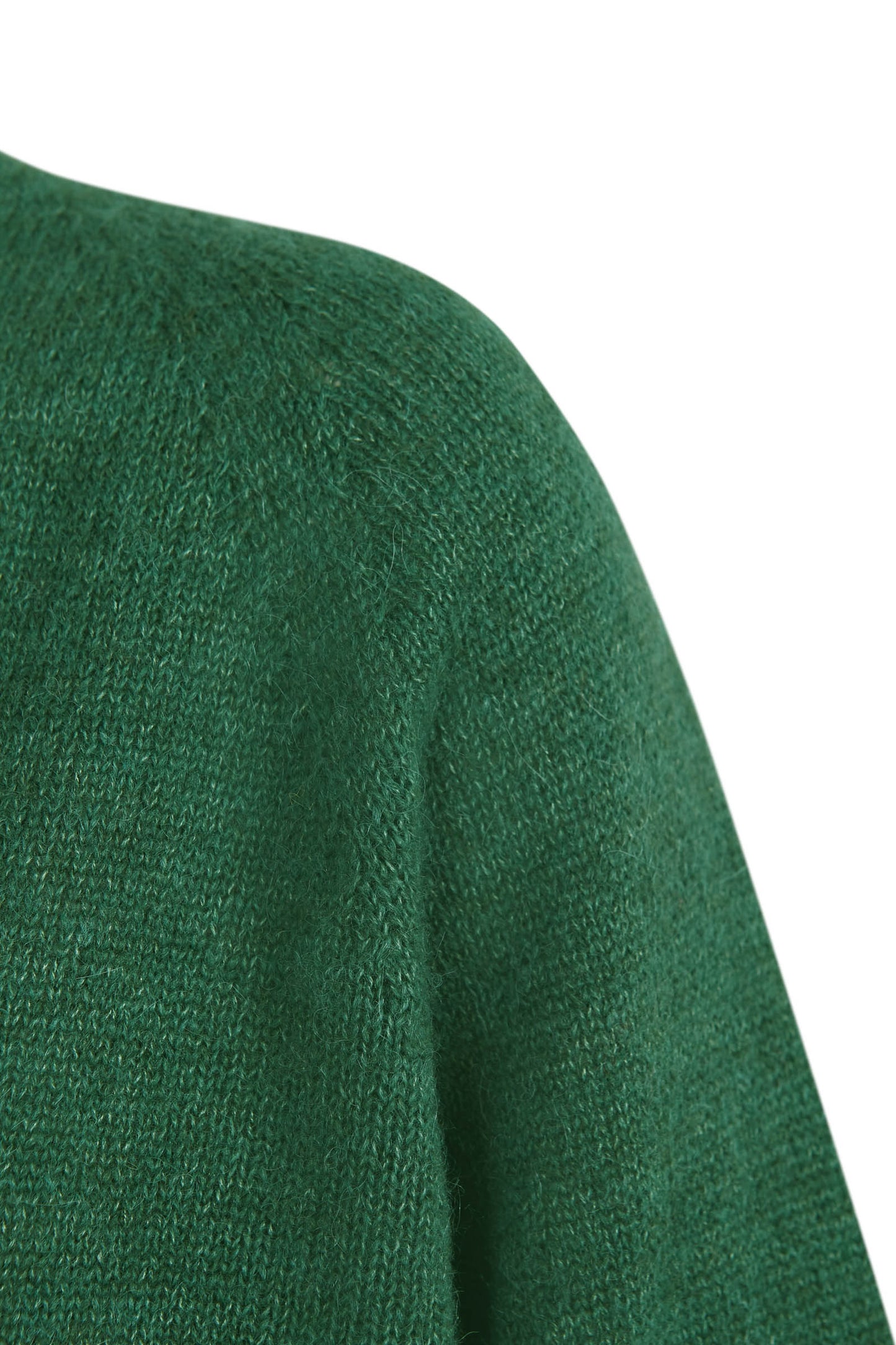 Mar, chaqueta verde en baby alpaca y cachemir y seda